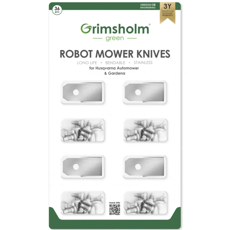 Grimsholm Reservekniv til Husqvarna/Gardena 36-pk.