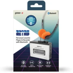 Groov-e Bærbar kassettspiller med Bluetooth