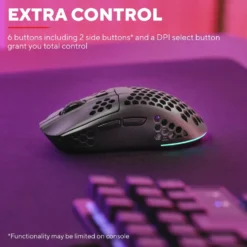 GXTrust GXT929 Helox Ultra-lightweight Wireless Gaming Mouse Svart