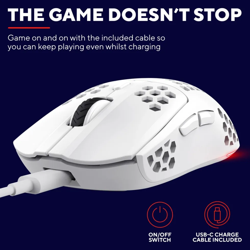 GXTrust GXT929 Helox Ultra-lightweight Wireless Gaming Mouse Hvit
