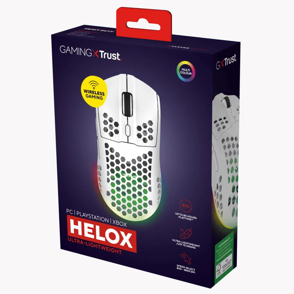 GXTrust GXT929 Helox Ultra-lightweight Wireless Gaming Mouse Hvit