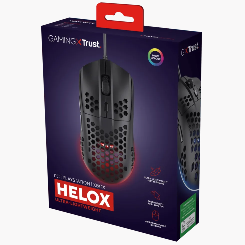 GXTrust GXT928 Helox Ultra-lightweight Gaming Mouse Svart