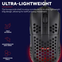 GXTrust GXT928 Helox Ultra-lightweight Gaming Mouse Svart