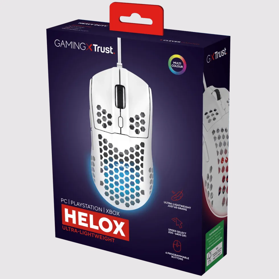 GXTrust GXT928 Helox Ultra-lightweight Gaming Mouse Hvit