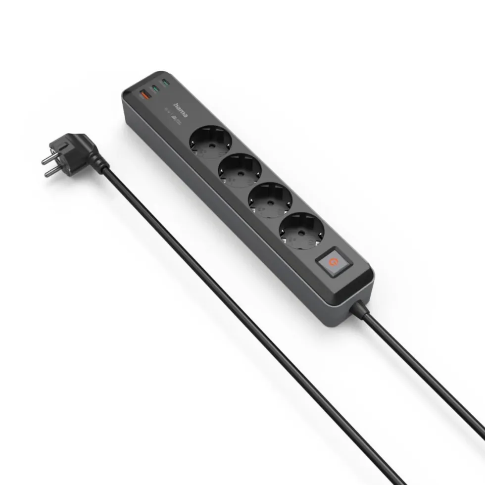 Hama Grenuttak med USB-C/A 65 W PD 4-uttak