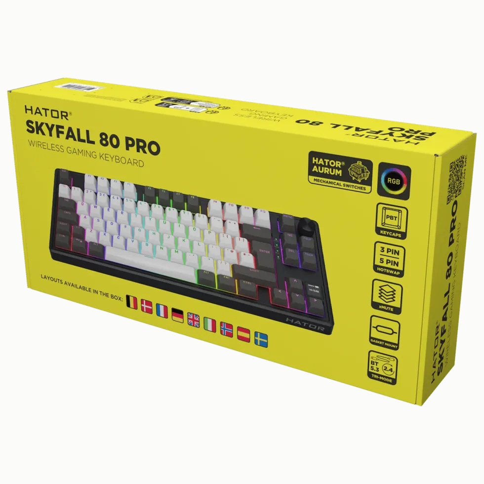 Hator Skyfall 80 PRO trådløst gamingtastatur