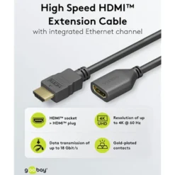 HDMI™-forlengelseskabel 4K/60 Hz 3 m