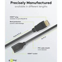 HDMI™-forlengelseskabel 4K/60 Hz 3 m