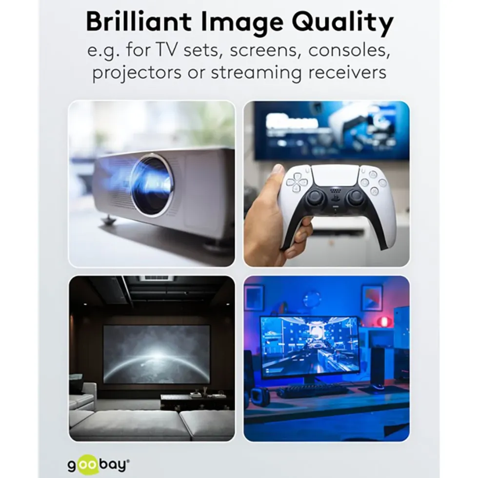HDMI™-forlengelseskabel 4K/60 Hz 1 m