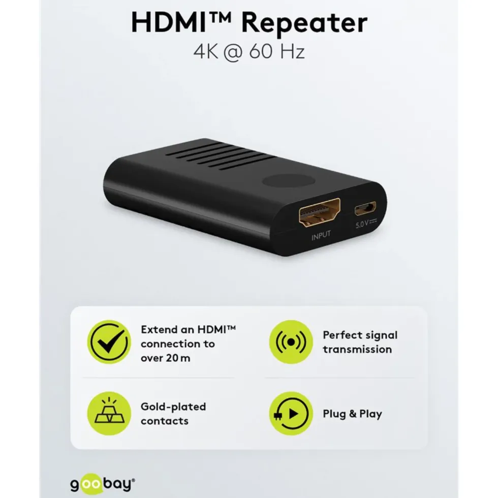 HDMI-repeater 4K @ 60 Hz