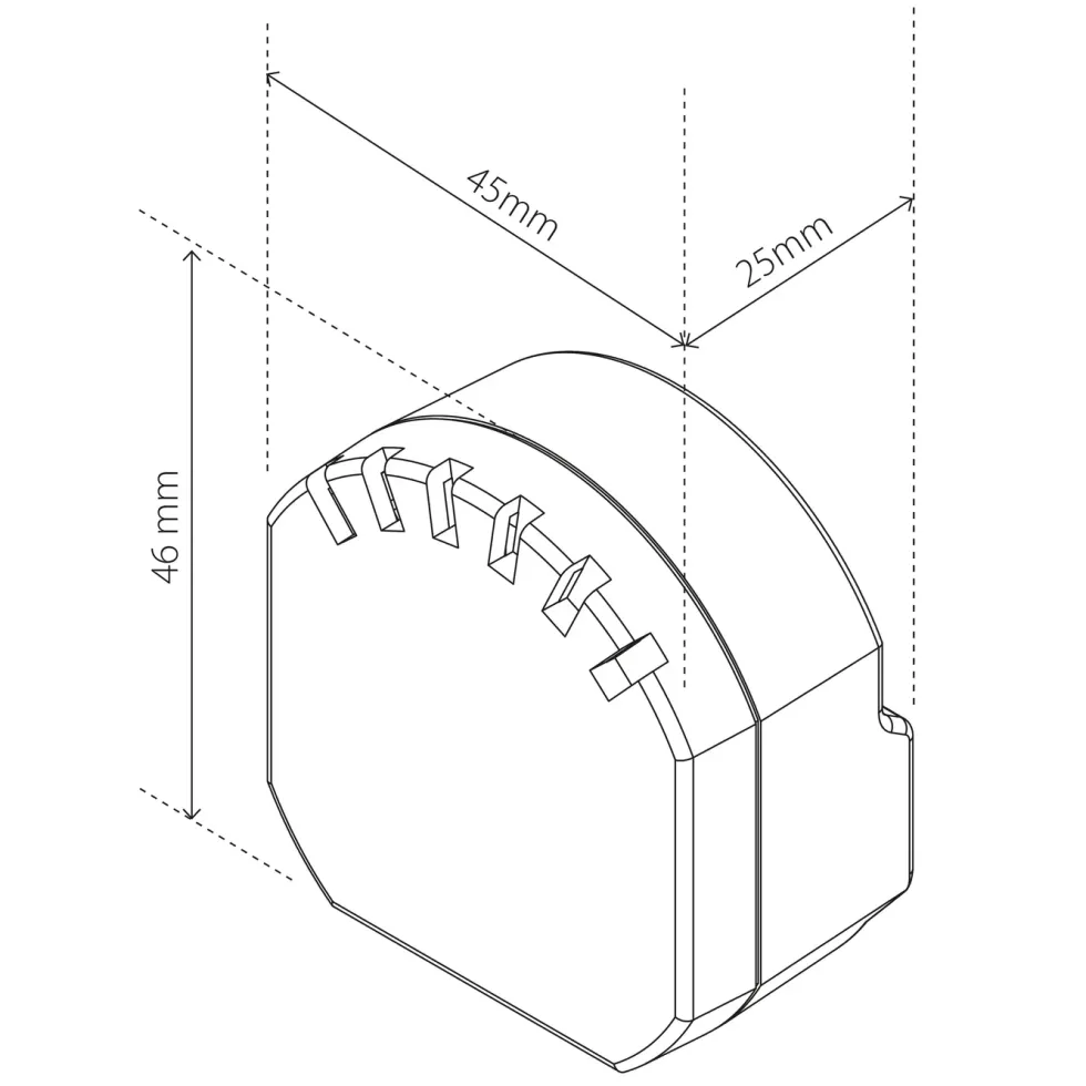 Heatit ZM Innfelt Z-Wave-fjernstrømbryter Single 16 A