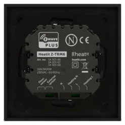 Heatit Z-TRM6 Termostat med Z-wave Black