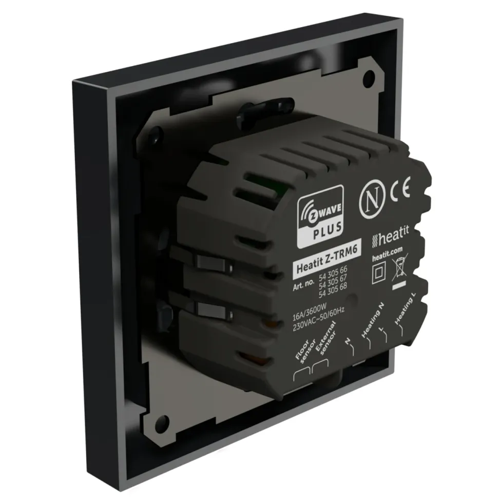 Heatit Z-TRM6 Termostat med Z-wave Black
