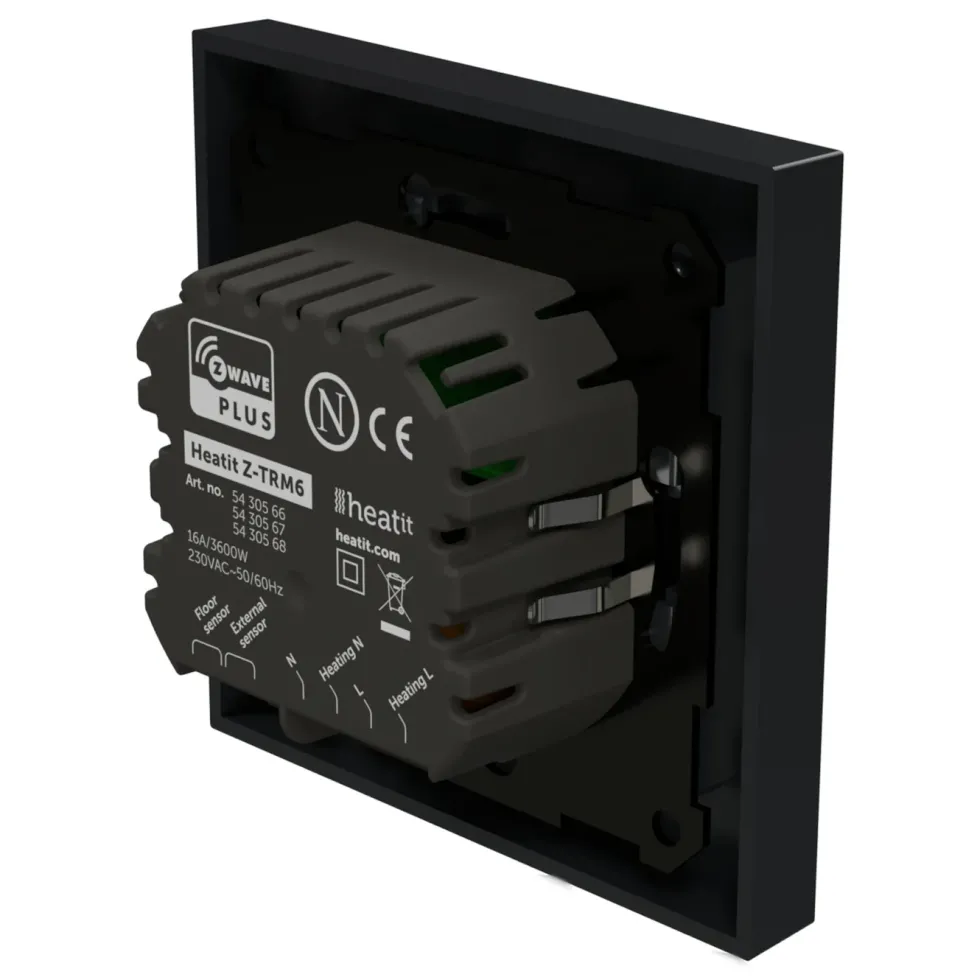 Heatit Z-TRM6 Termostat med Z-wave Black
