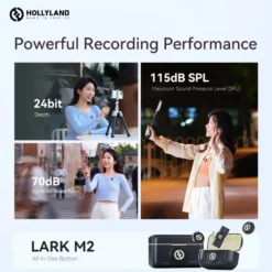 Hollyland Lark M2 Combo Trådløst mikrofonsystem