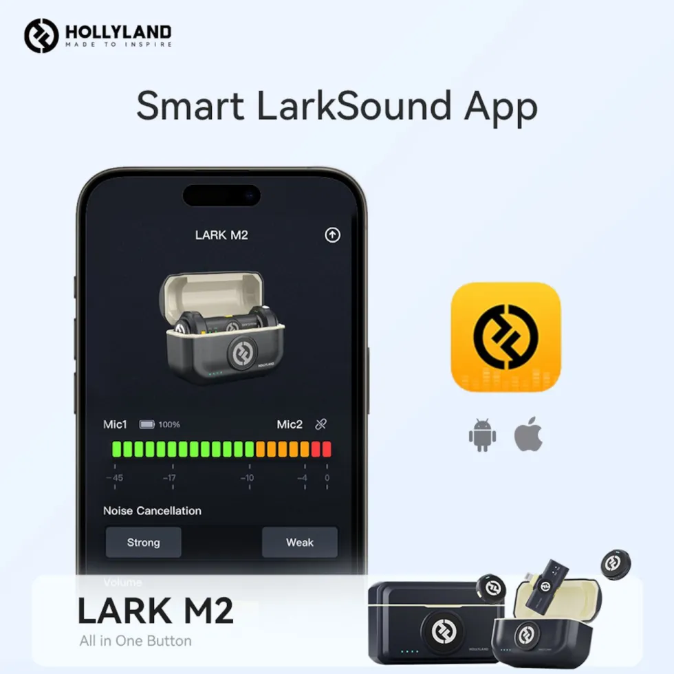 Hollyland Lark M2 Combo Trådløst mikrofonsystem