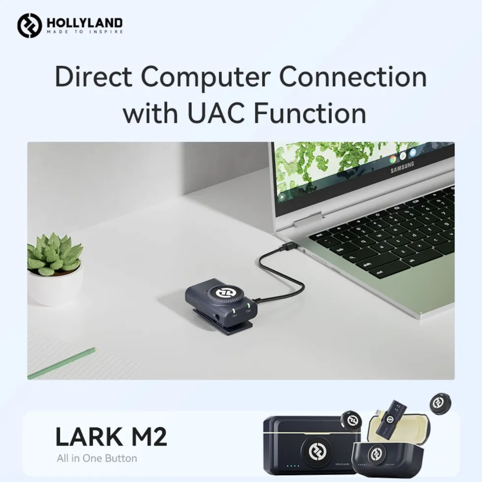 Hollyland Lark M2 Combo Trådløst mikrofonsystem