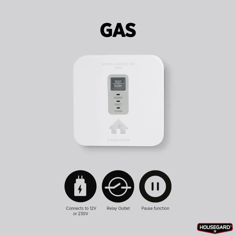 Housegard Gassvarsler for propan, naturgass og bygningsgass