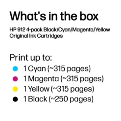 HP 912 Blekkpatroner 4-pk.