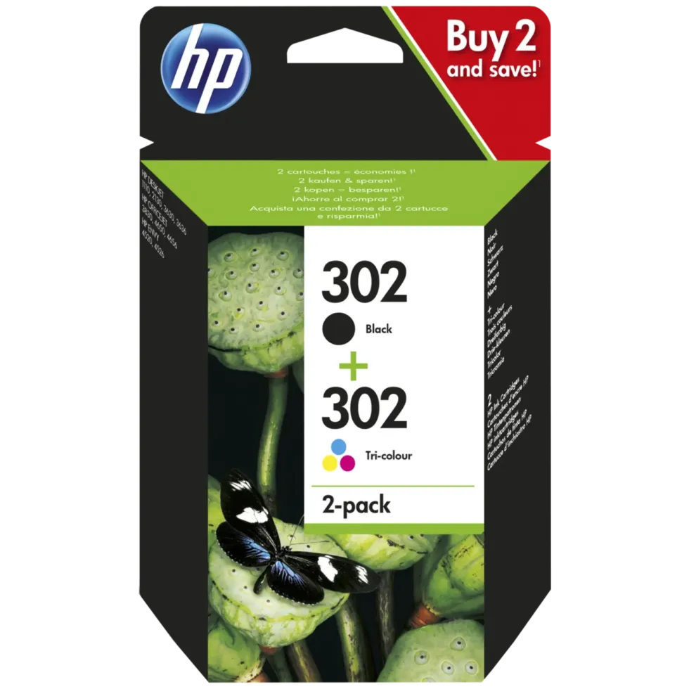 HP 302 Blekkpatroner 2-pk.