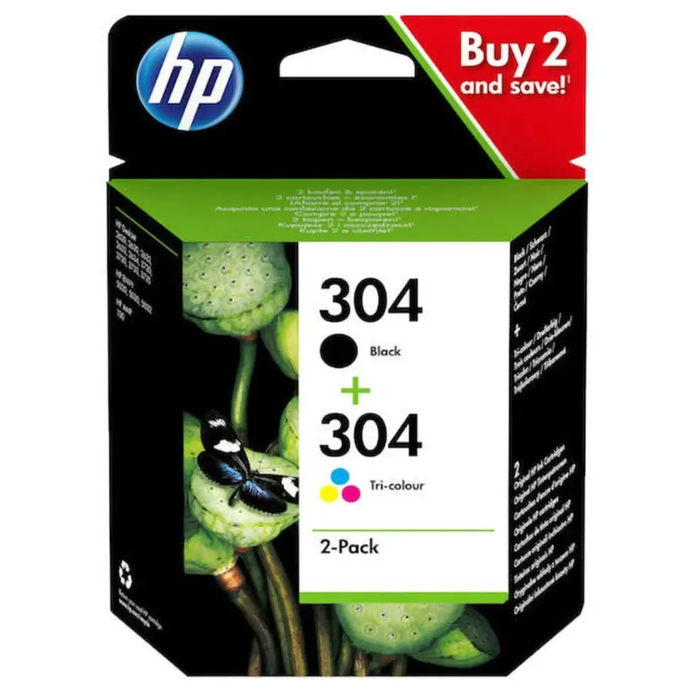 HP 304 Blekkpatroner 2-pk.