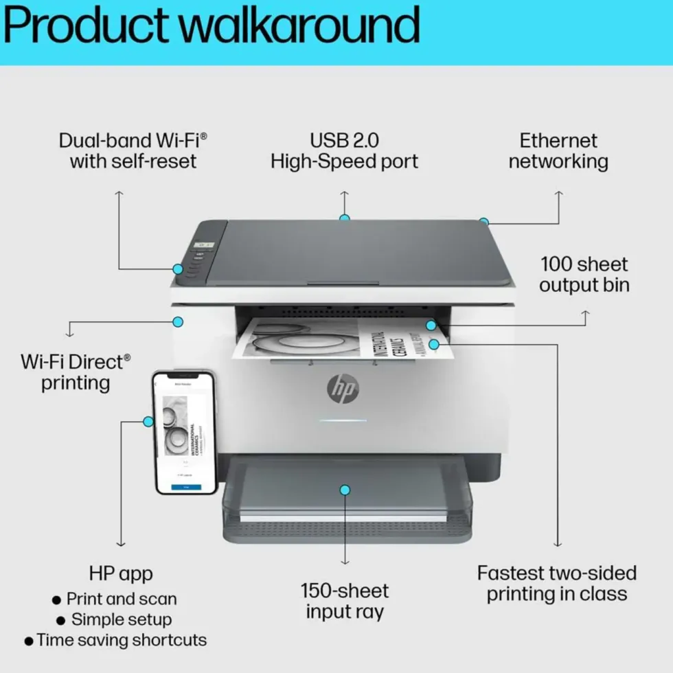 HP LaserJet MFP M234dw multifunksjonsskriver Trådløs