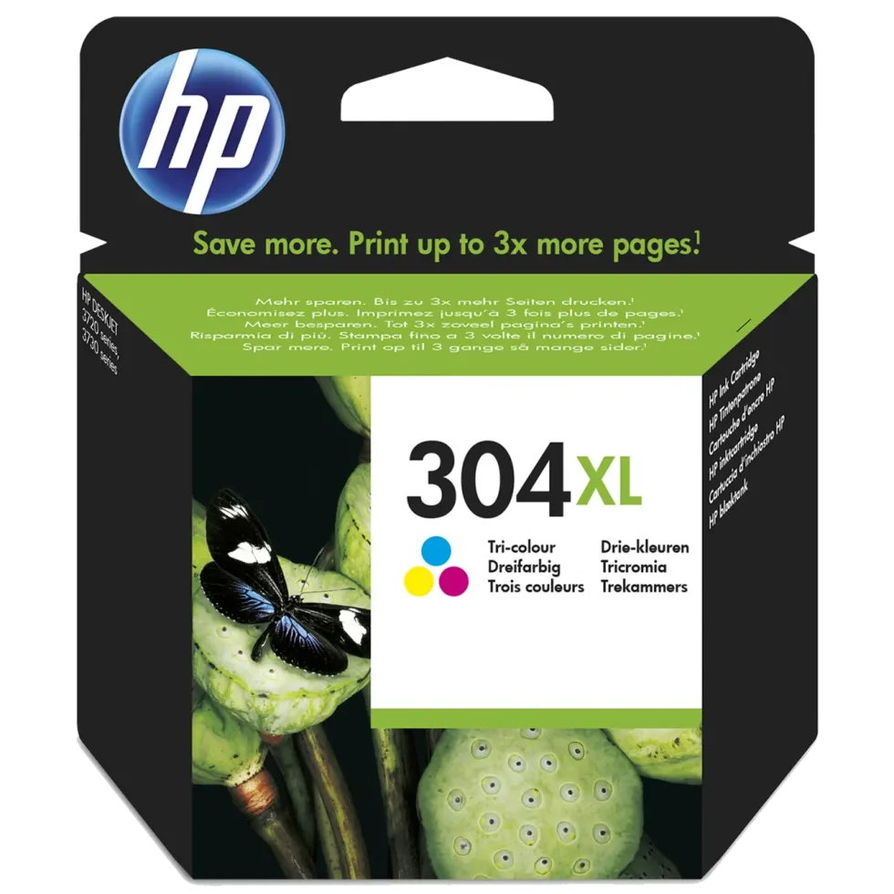 HP 304 XL Blekkpatron, flere farger