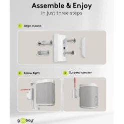 Høyttalerfeste for Sonos One og One SL Hvit