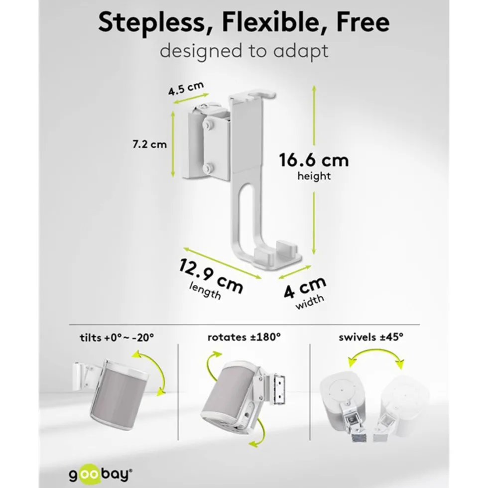 Høyttalerfeste for Sonos One og One SL Hvit