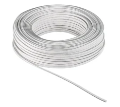 Høyttalerkabel 4 mm², hvit 50 m