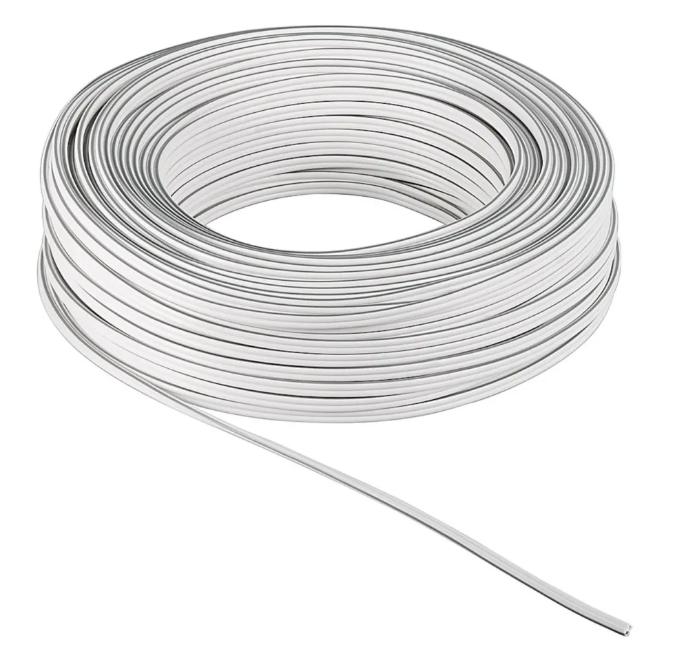 Høyttalerkabel OFC 2,5 mm², hvit 25 m