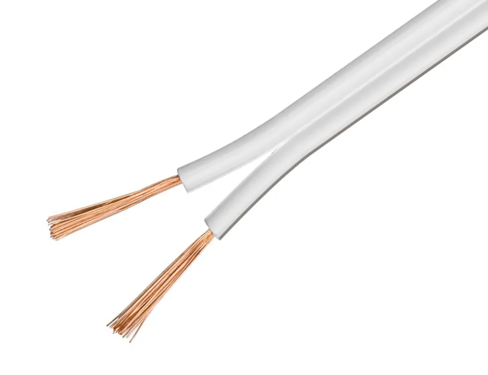 Høyttalerkabel OFC 2,5 mm², hvit 25 m