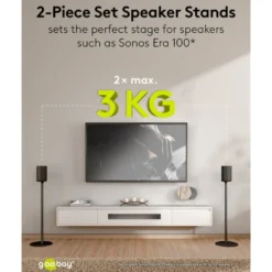 Høyttalerstativ for Sonos Era 100 2-pakke Svart