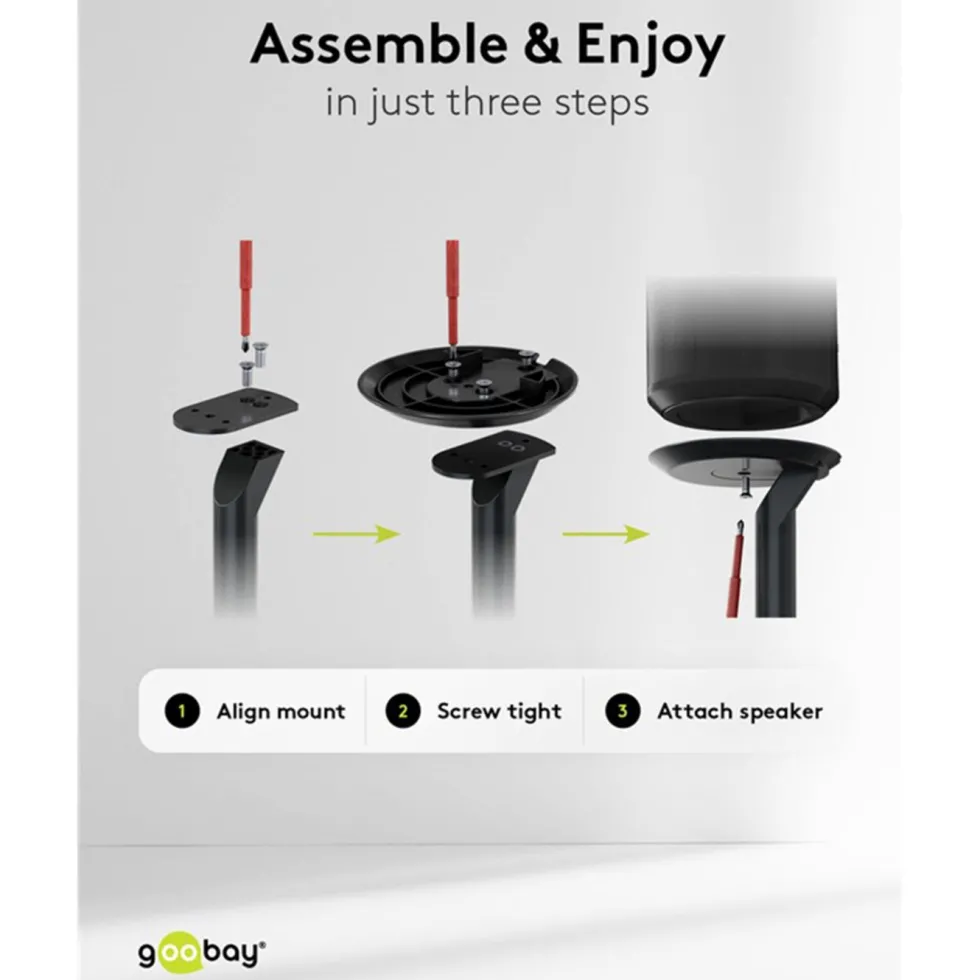 Høyttalerstativ for Sonos Era 100 2-pakke Svart