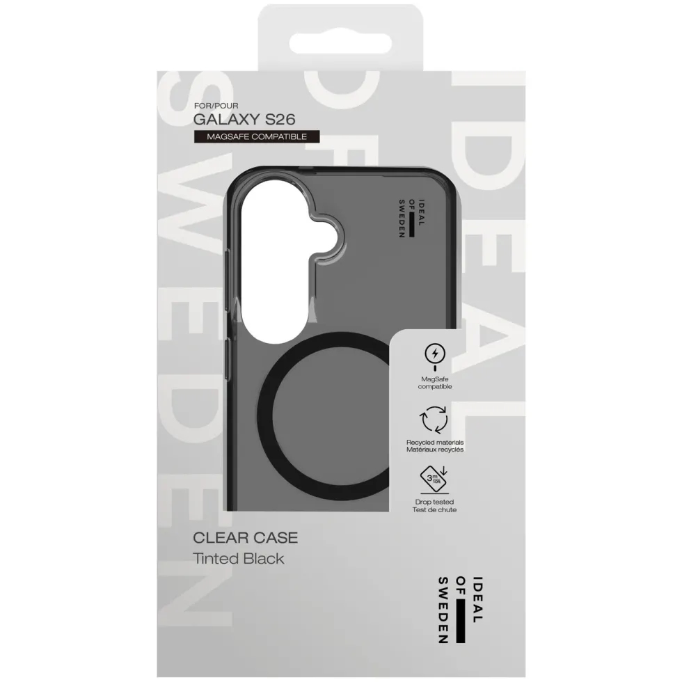 IDEAL OF SWEDEN Clear MagSafe Case – mobildeksel til Galaxy S26 Tinted Black