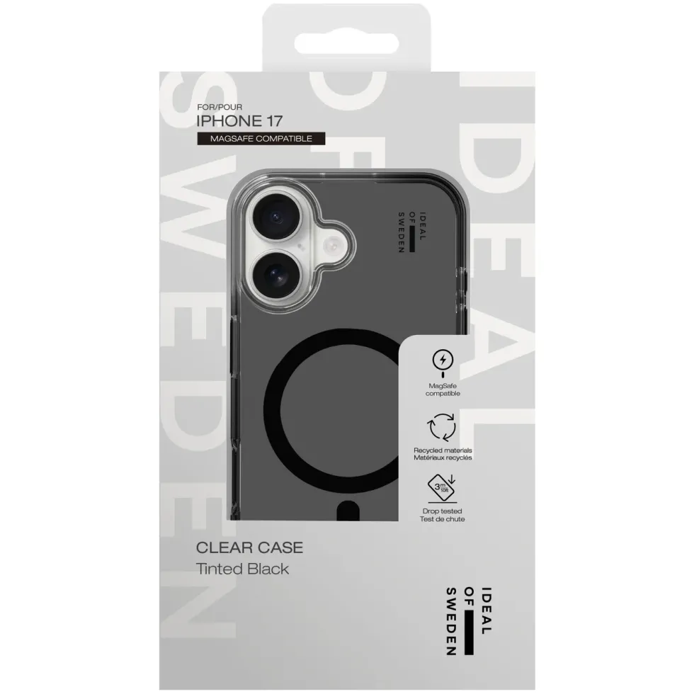 IDEAL OF SWEDEN Clear MagSafe Case – mobildeksel til iPhone 17 Tinted Black