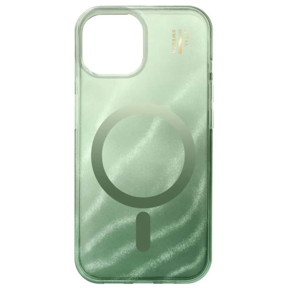 IDEAL OF SWEDEN Clear MagSafe Case – mobildeksel til iPhone 13, 14, 15, 16e og 17e Sage Green