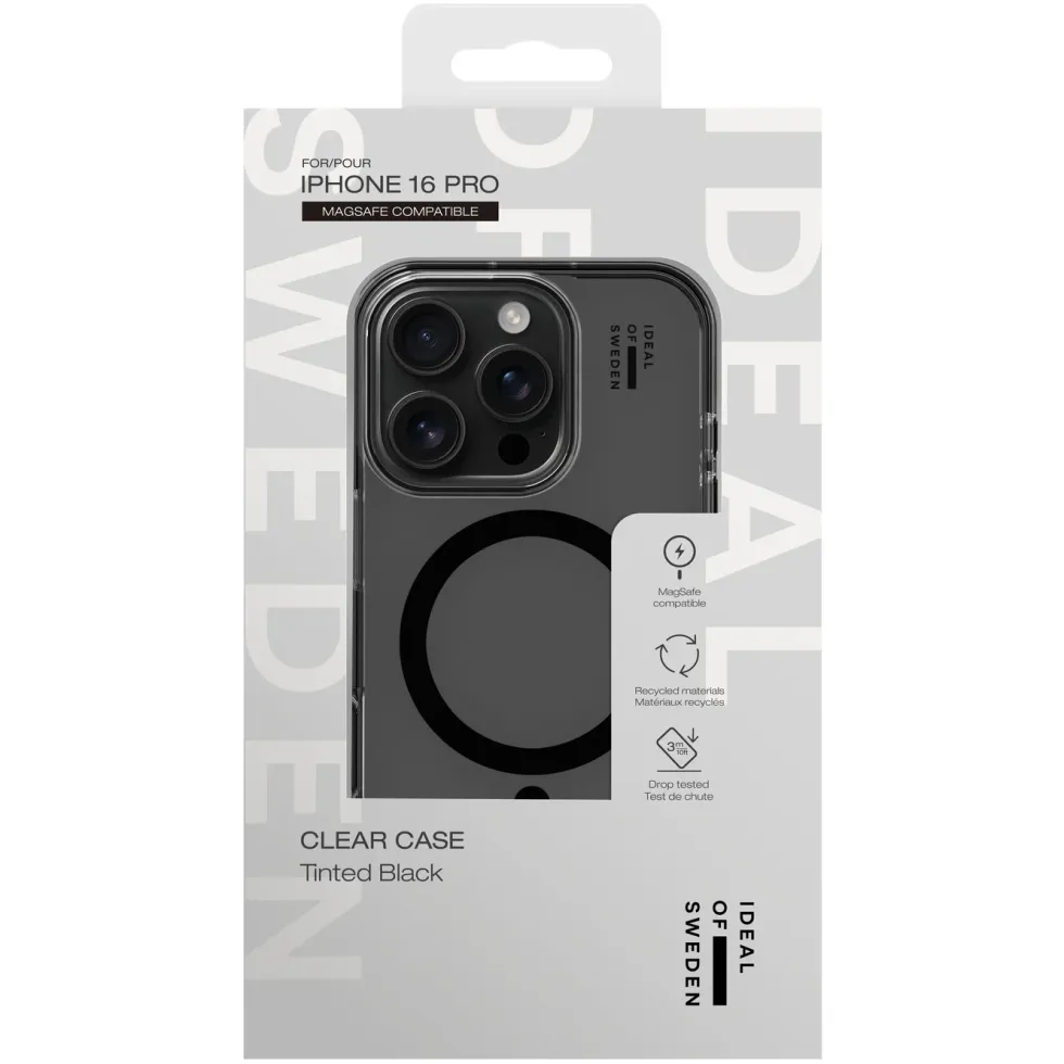 IDEAL OF SWEDEN Clear MagSafe Case – mobildeksel til iPhone 16 Pro Tinted Black