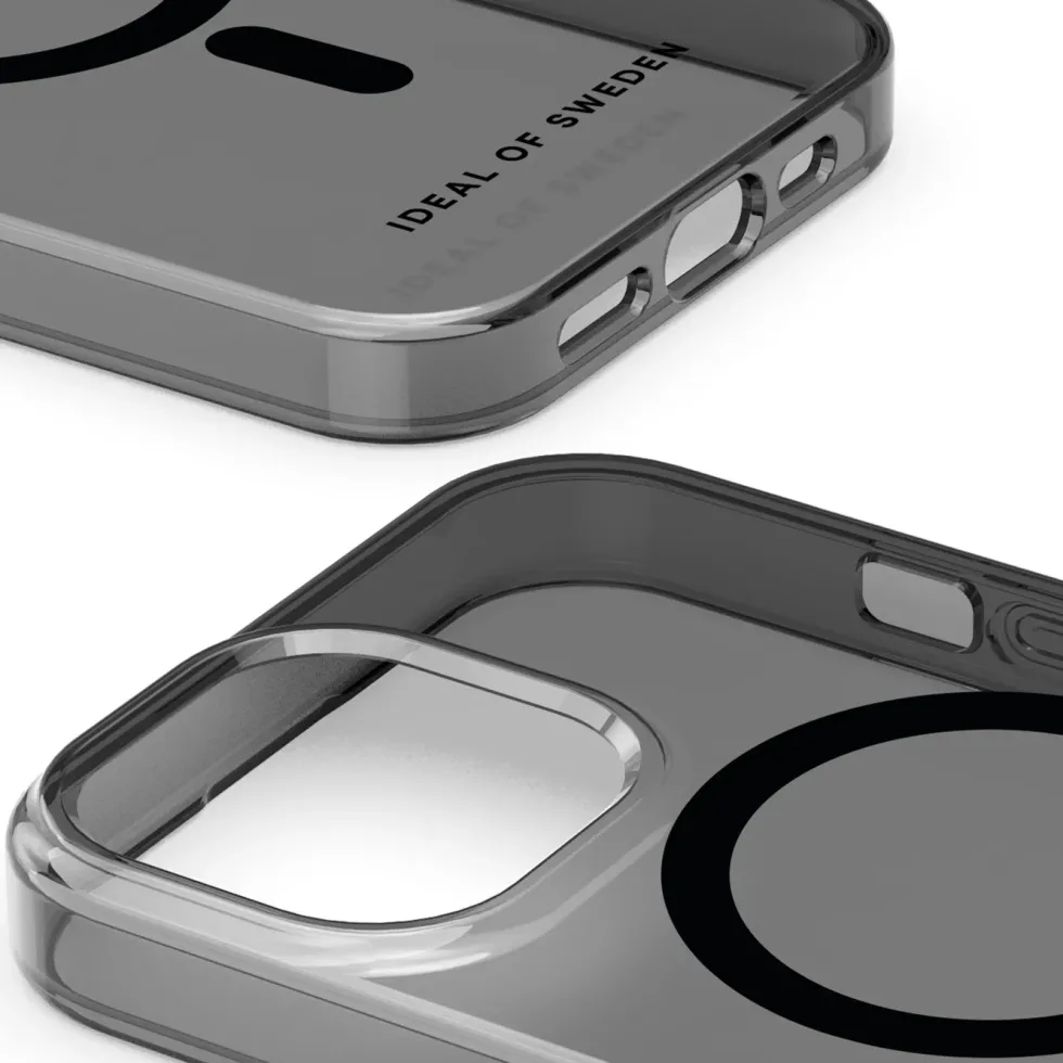 IDEAL OF SWEDEN Clear MagSafe Case – mobildeksel til iPhone 13, 14, 15, 16e og 17e Tinted Black