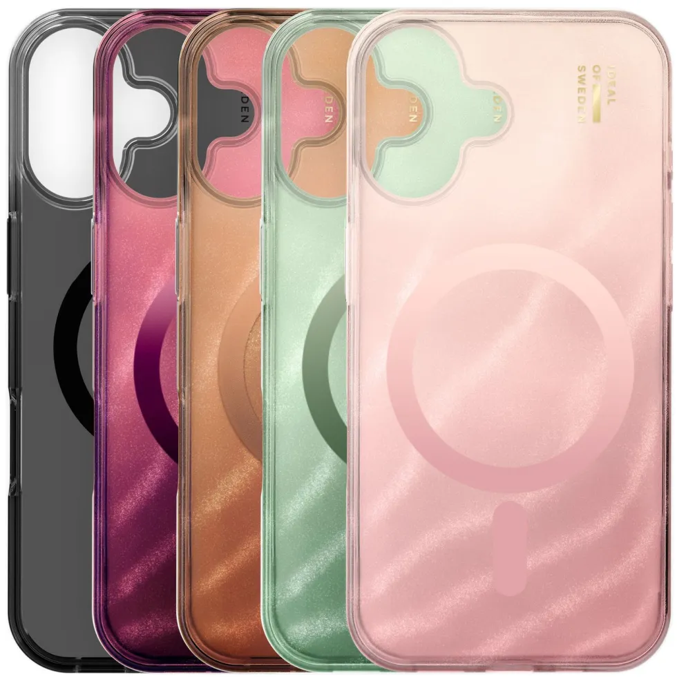 IDEAL OF SWEDEN Clear MagSafe Case – mobildeksel til iPhone 16 Cherry Lacquer