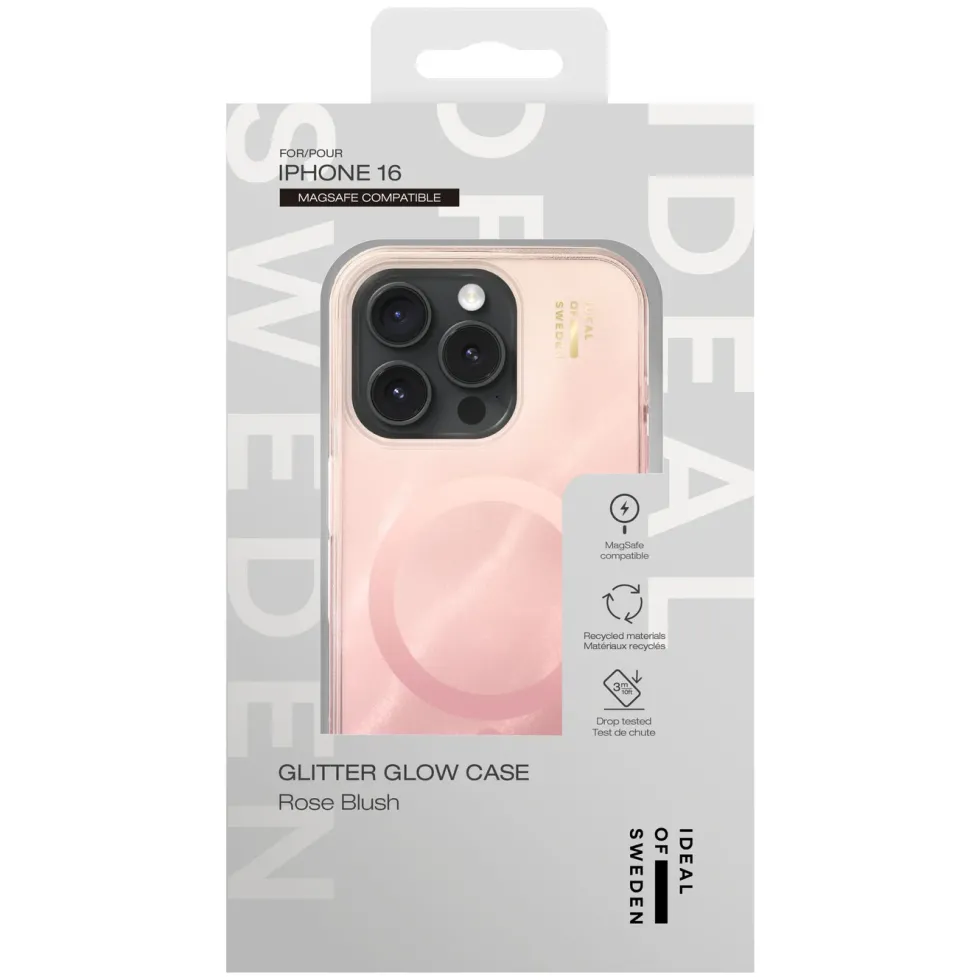 IDEAL OF SWEDEN Clear MagSafe Case – mobildeksel til iPhone 16 Rose Blush