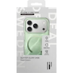 IDEAL OF SWEDEN Clear MagSafe Case – mobildeksel til iPhone 17 Pro Max Sage Green