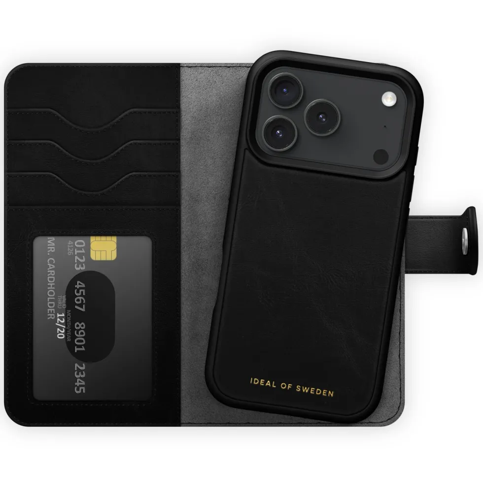 IDEAL OF SWEDEN Magnet Wallet+ - lommebokdeksel til iPhone 17 Pro Black
