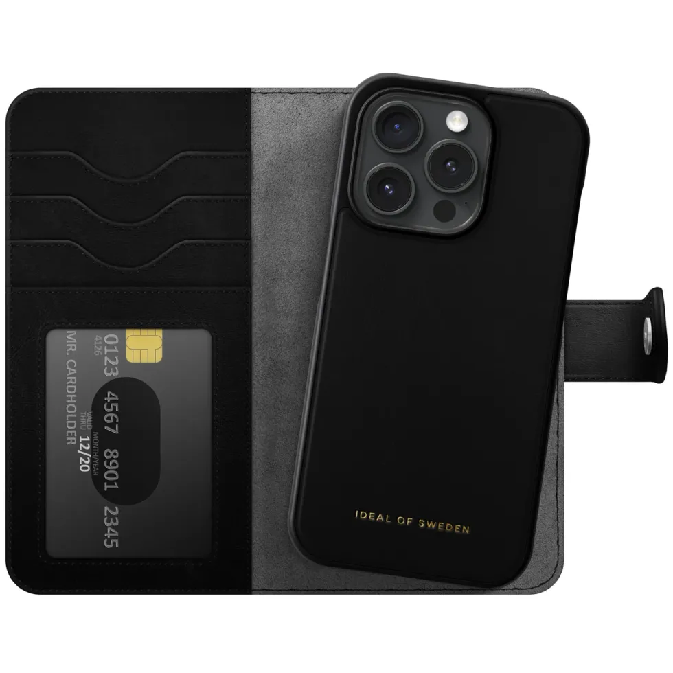 IDEAL OF SWEDEN Magnet Wallet+ for iPhone 15 Pro Svart