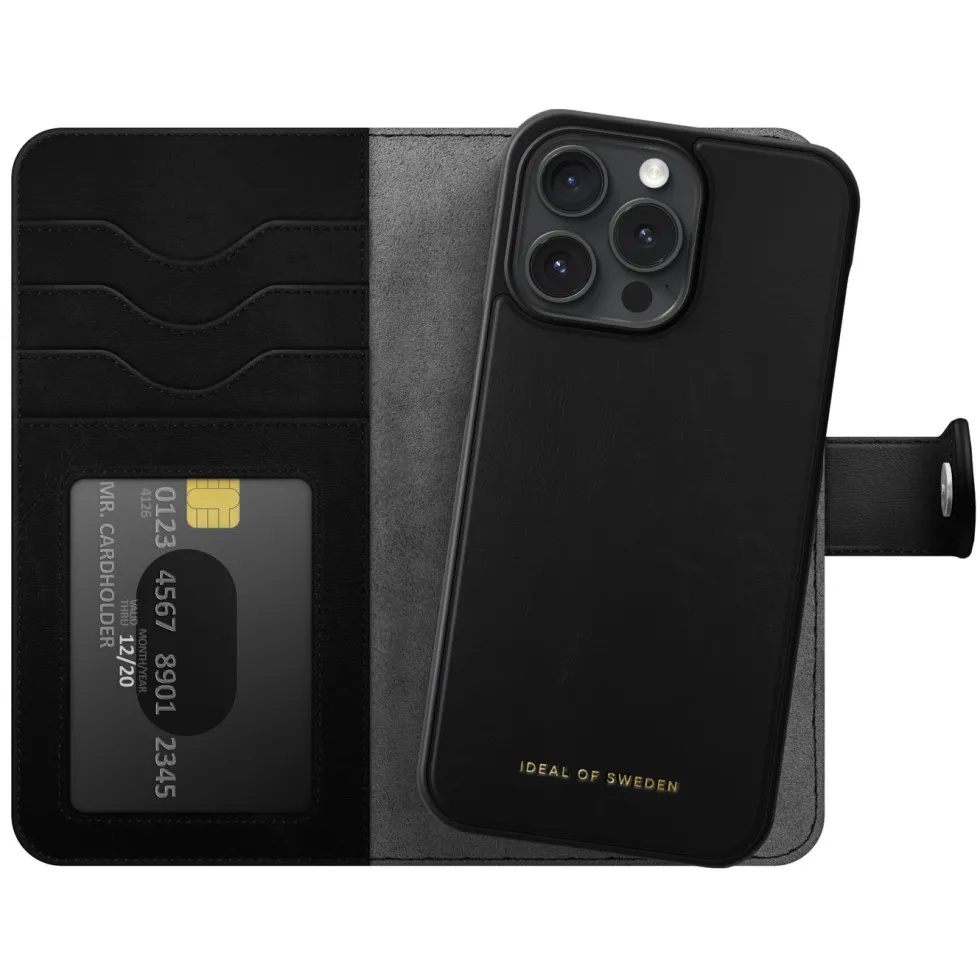 IDEAL OF SWEDEN Magnet Wallet+ for iPhone 15 Pro Max Svart