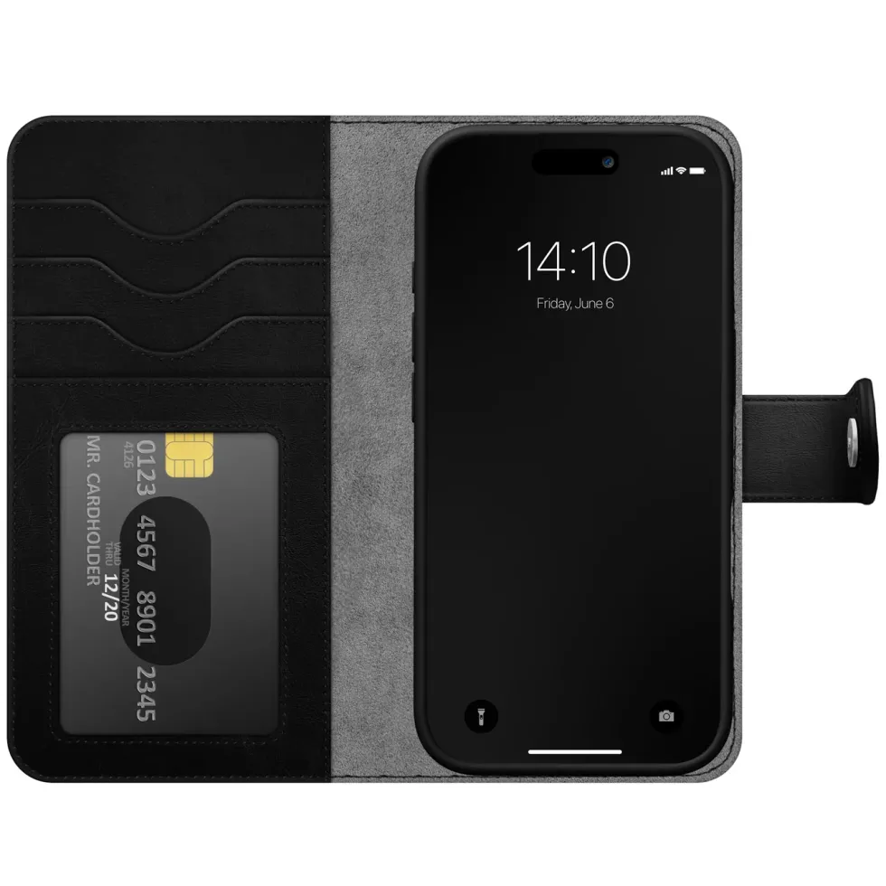 IDEAL OF SWEDEN Magnet Wallet+ - lommebokdeksel til iPhone 16 Pro Black