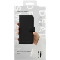 IDEAL OF SWEDEN Magnet Wallet+ - lommebokdeksel til iPhone 16 Pro Black