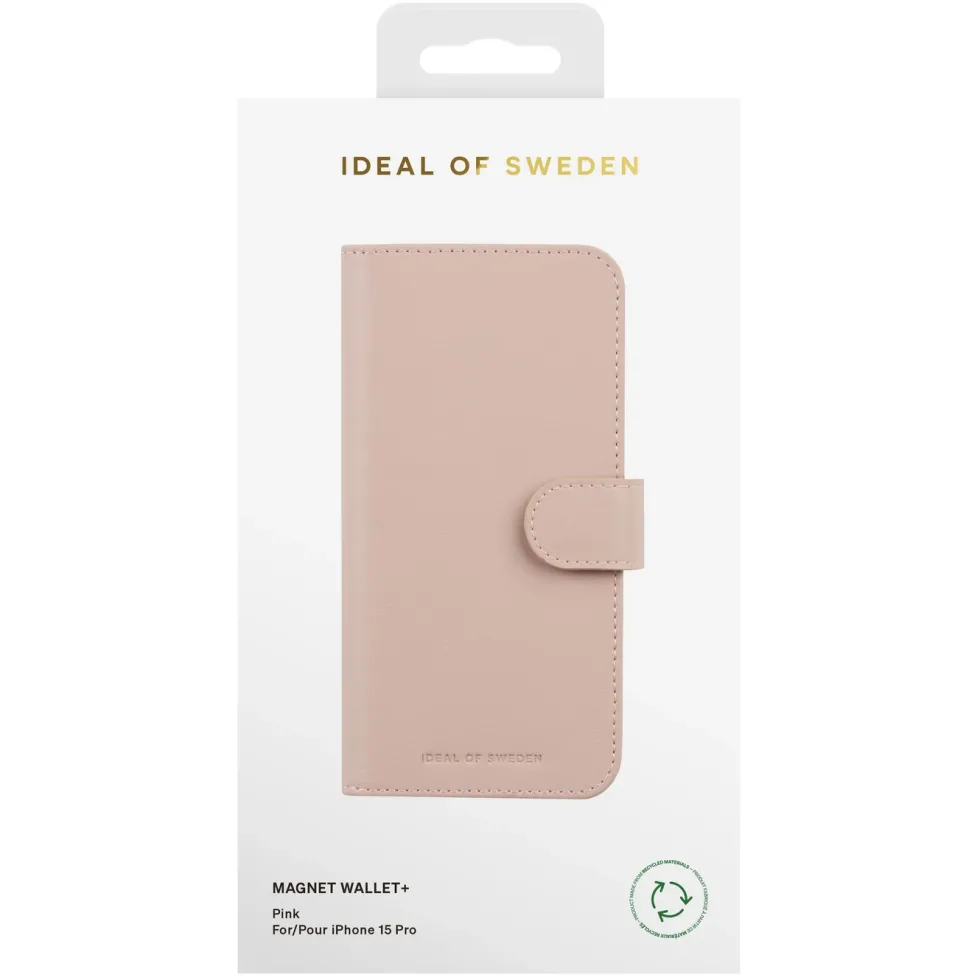 IDEAL OF SWEDEN Magnet Wallet+ for iPhone 15 Pro Rosa