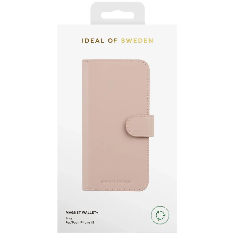 IDEAL OF SWEDEN Magnet Wallet+ for iPhone 15 Rosa