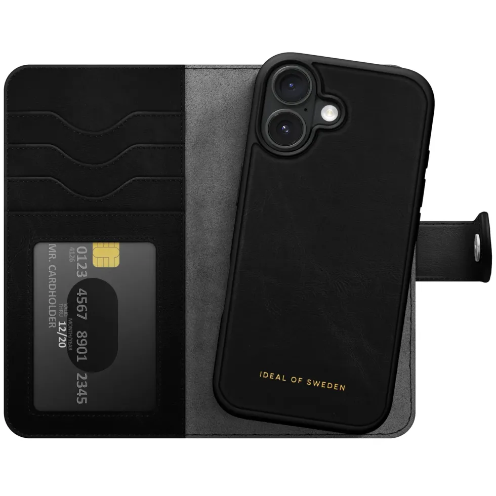 IDEAL OF SWEDEN Magnet Wallet+ - lommebokdeksel til iPhone 16 Svart
